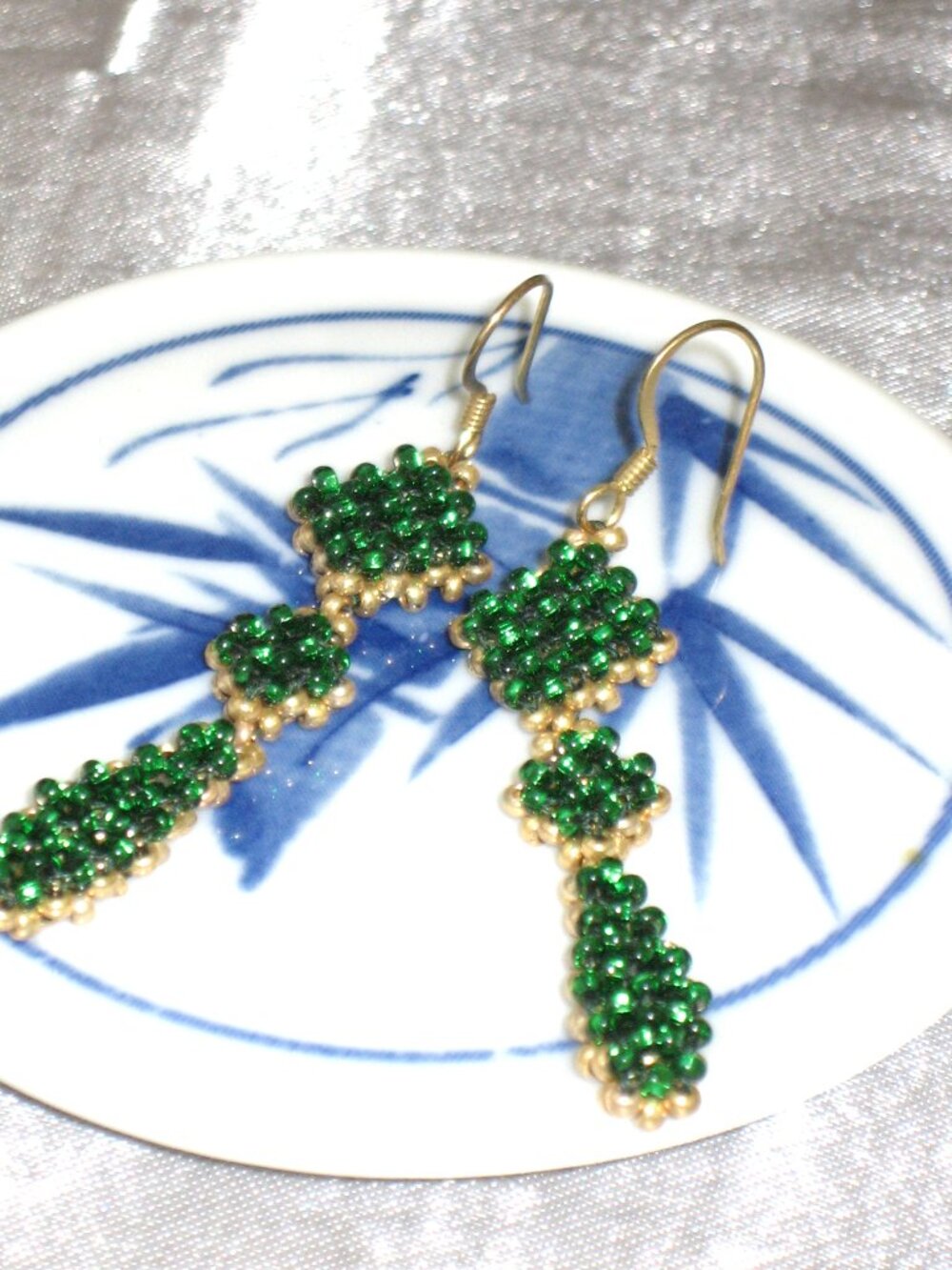 Handcrafted beaded earrings